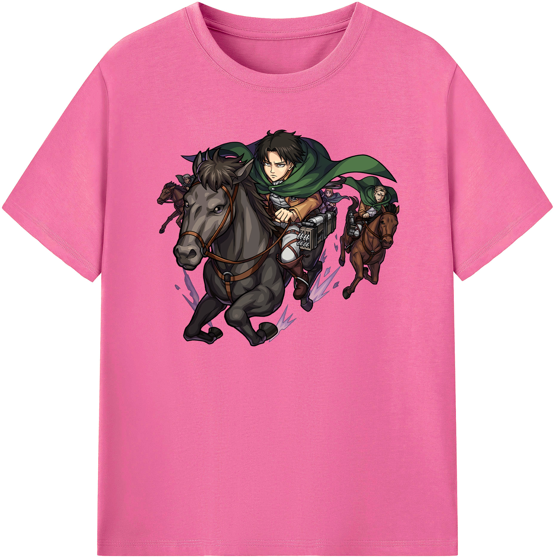 （画像用） 進撃の巨人 リヴァイ·アッカーマン Attack on Titan Levi Ackerman レディースカジュアルプリントTシャツ（綿100％）